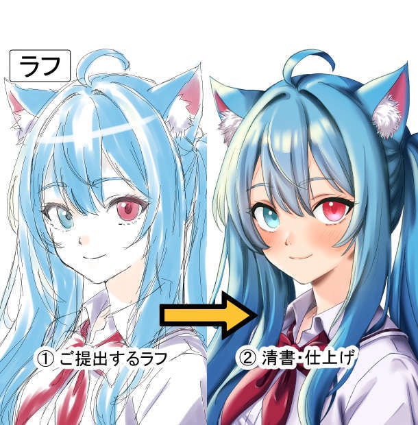 2名限定】ネコミミ少女のSNSアイコン描きます ネコミミ少女専門・萌え絵系アイコンを丁寧に イメージ4