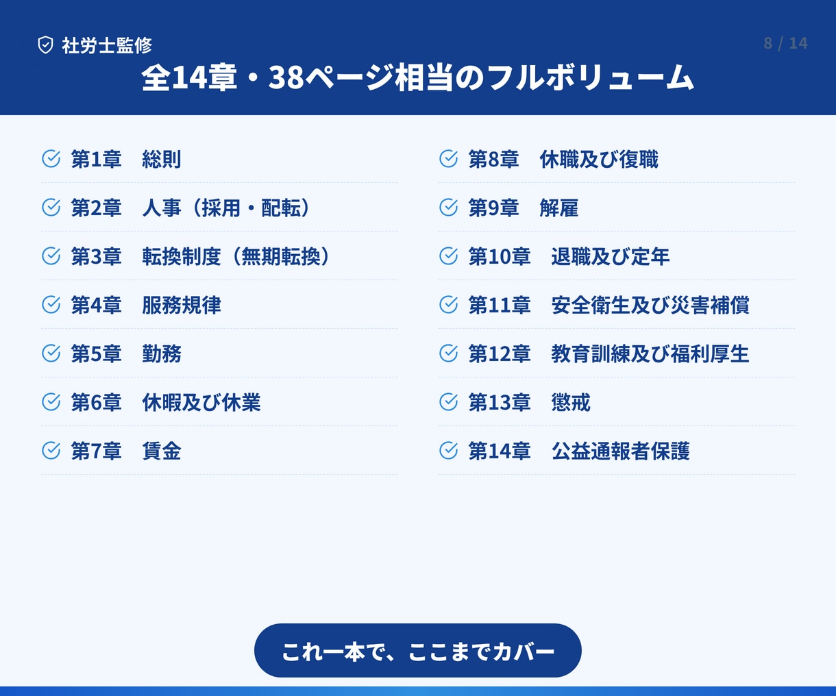 会社にとって「強い就業規則」を作成します 会社独自のルールを盛り込んだオリジナルの強い規定を作成 イメージ9