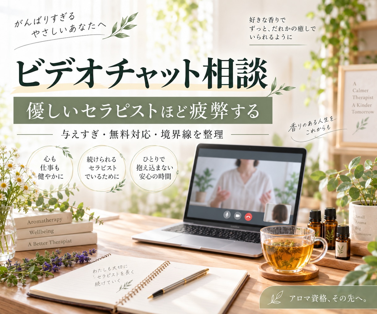 アロマセラピストの境界線を一緒に整理します 値引き・無料対応・時間延長の線引きを一緒に整理 イメージ1