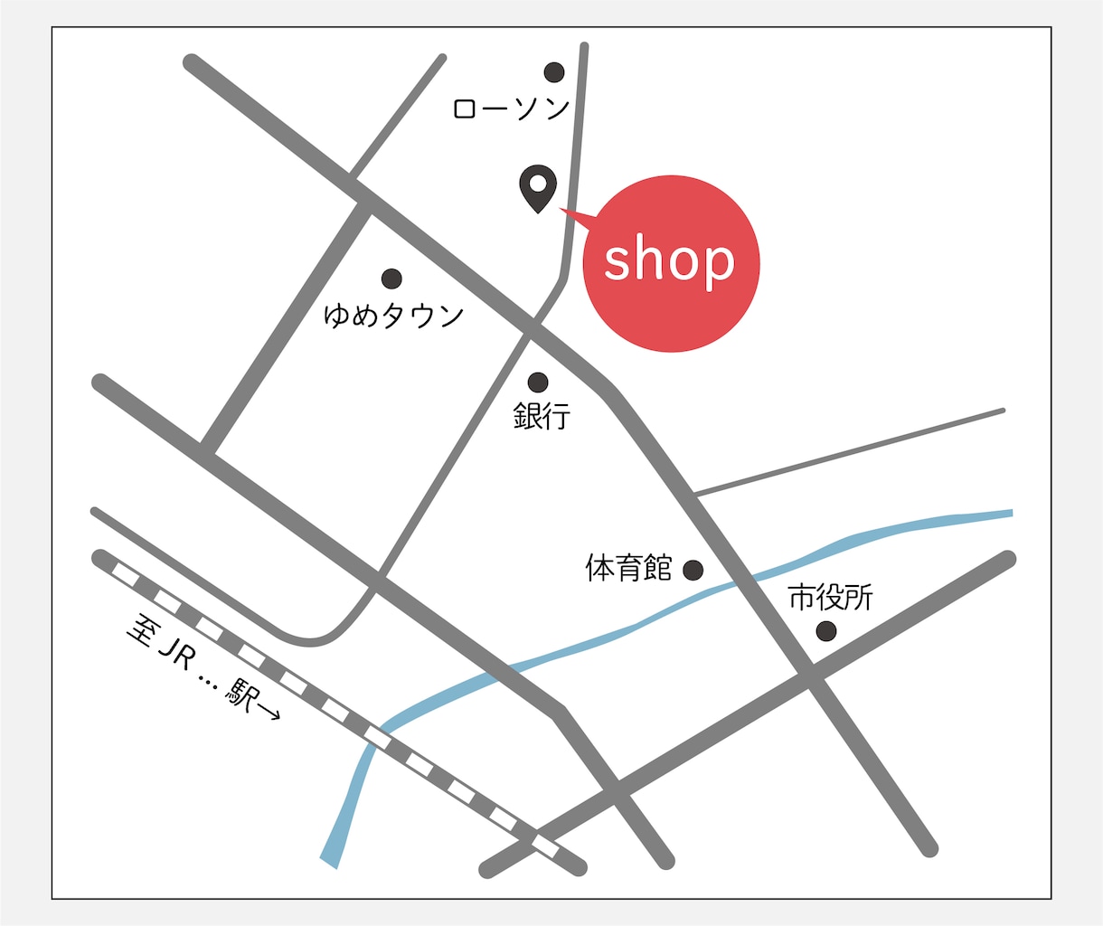 シンプルな地図をお好みのデザインで作成いたします ご希望のデザインご相談ください！ イメージ2
