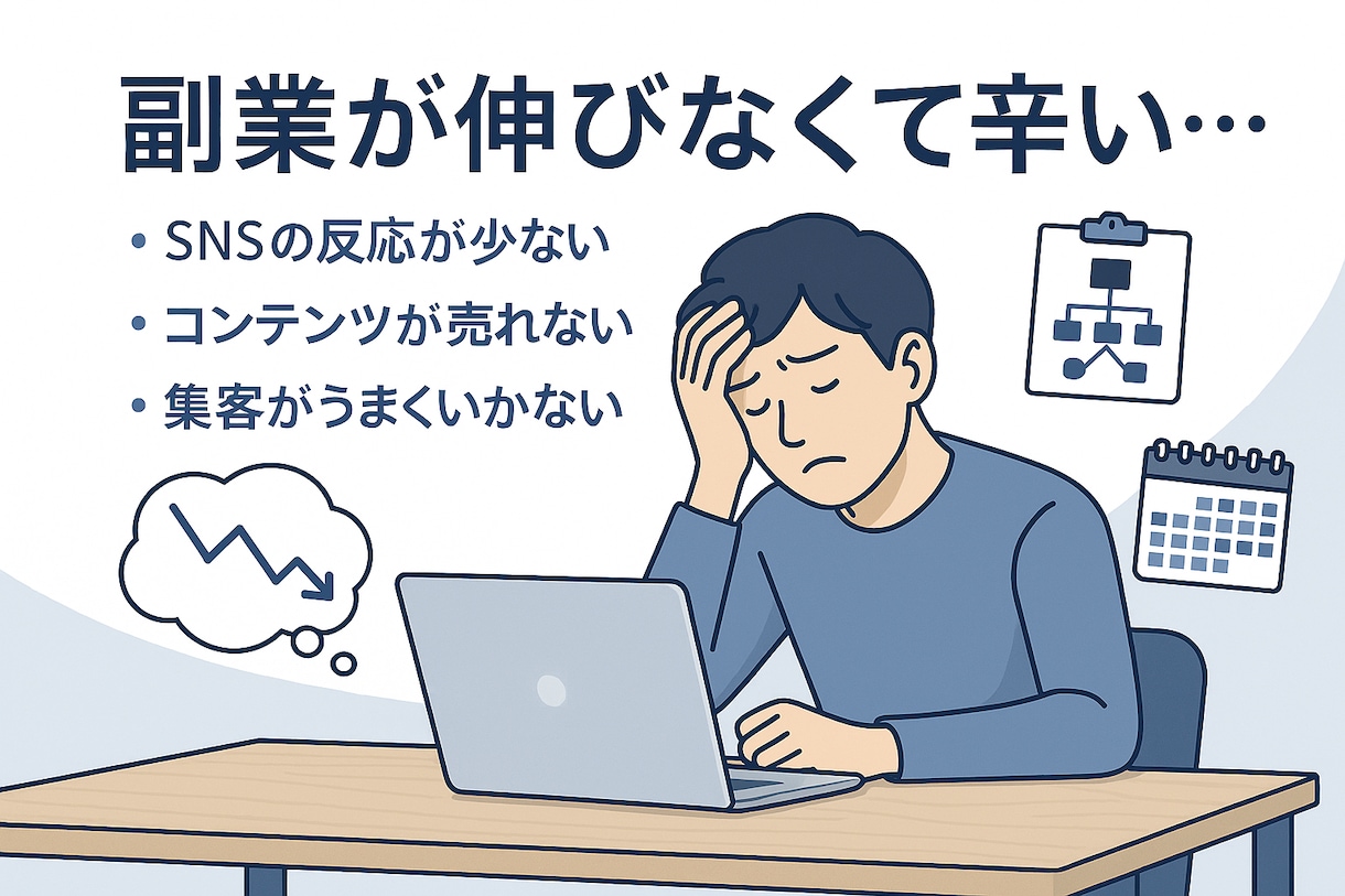 副業が伸びない…その迷い、一緒に整理します 「結果が出ない…」から抜け出す！戦略×リサーチで徹底サポート イメージ2