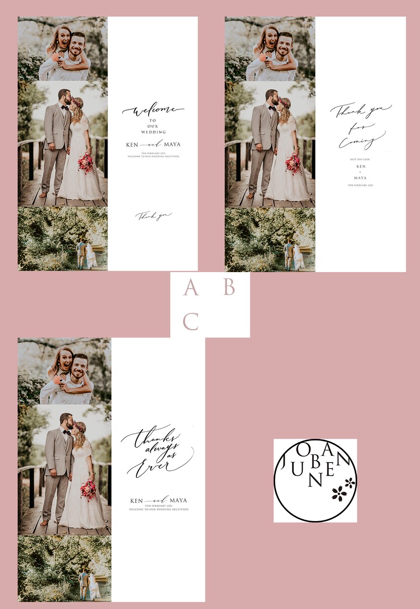 写真加工付き！結婚式ウェルカムボード作成します 選べる!データ渡しorポスター印刷。お気に入り写真ボード イメージ5