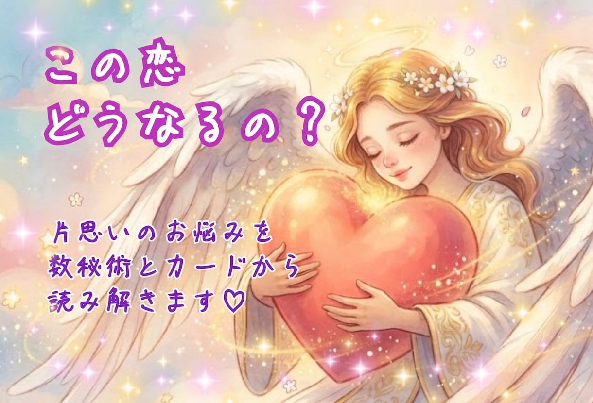 あなたの今のお悩み、天使にききます 数秘術と3枚のカードから24時間以内にメッセージをお届け♪ イメージ1