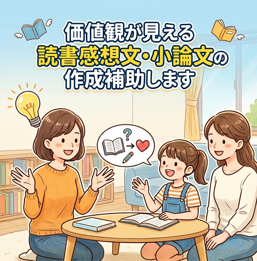 コーチングで読書感想文・小論文のネタ探し手伝います 「書くことがない」を解決！作文ネタと自分の価値観を探る時間 イメージ1