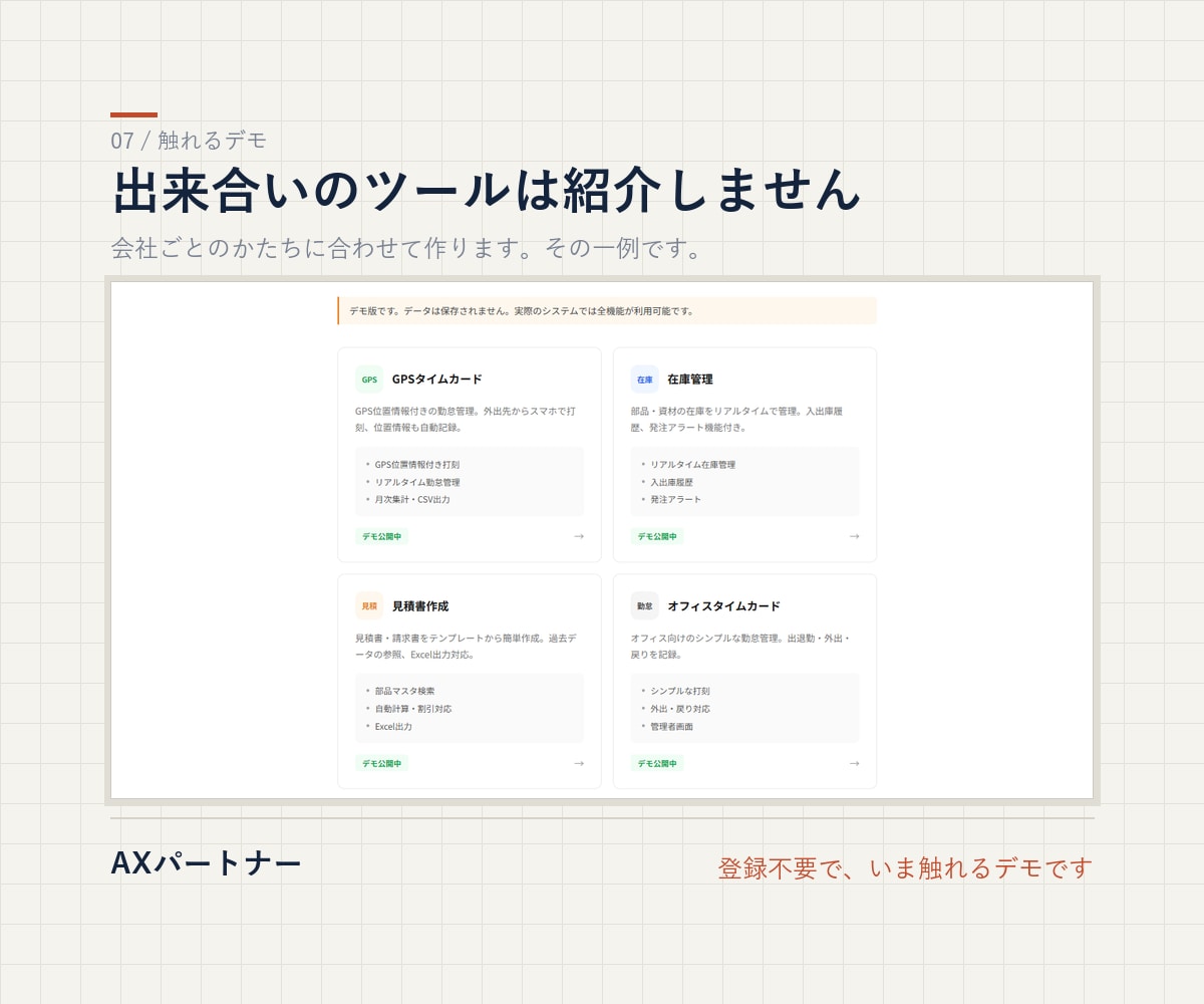 会議の議事録づくりを、AIで自動化します 月5時間かけていた議事録が、30分になりました。 イメージ4