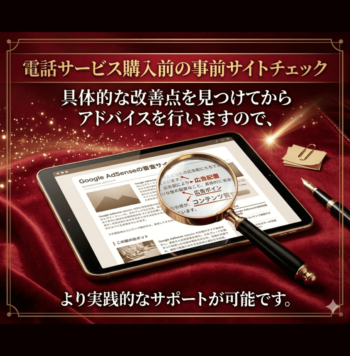 Googleアドセンス審査の電話相談にお答えします ブログやWEBサイトでアドセンス広告を始めたい方必見 イメージ6