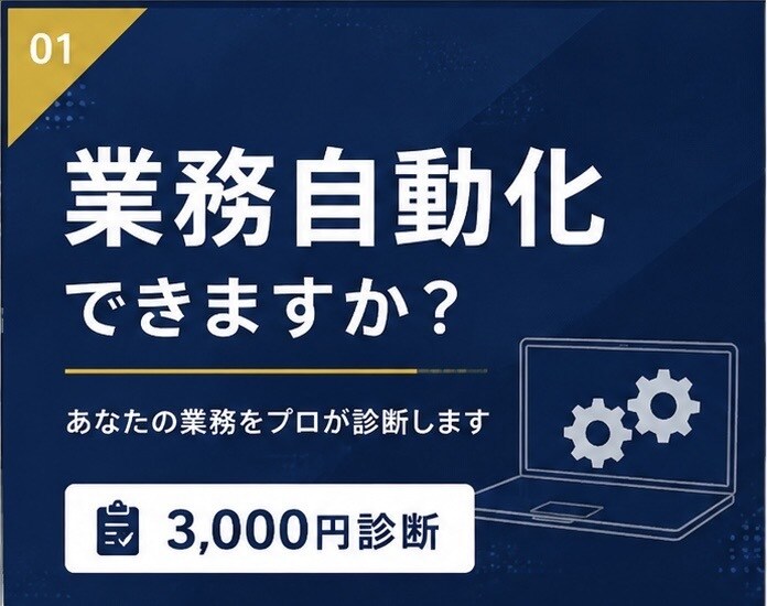 あなたの業務を自動化できるか診断します あなたの業務、ITで自動化できるかプロが診断します イメージ1