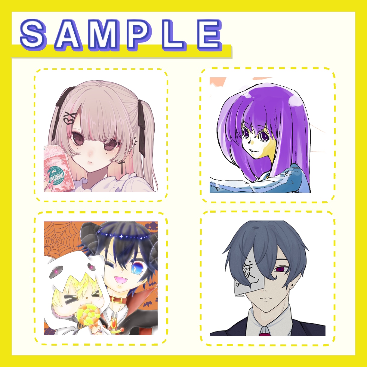人間編＊ワンポイントイラスト描きます アクセント、アイコン、HP、壁紙、印刷媒体などに活かせます！ イメージ2