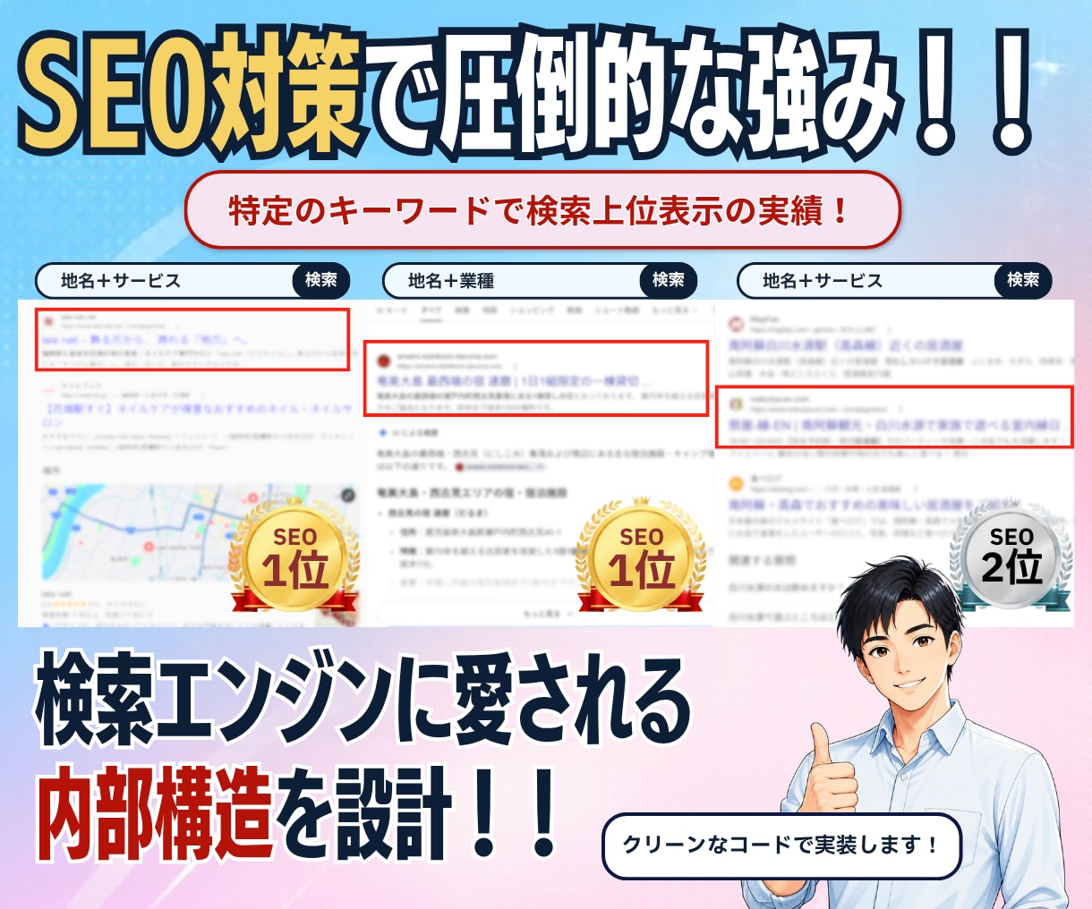SEOに強い！柔軟カスタマイズのHP/LP作ります SEO内部対策対応、集客できるHP/LP制作 イメージ2