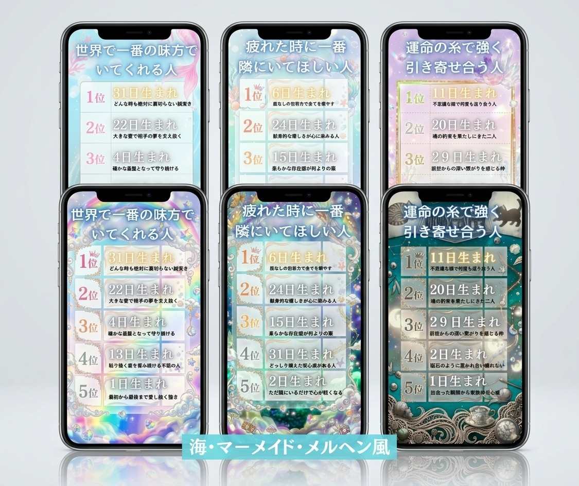 占い師の集客！ランキング動画テンプレ１本作ります AI生成☓動画集客でフォロワ数増！再生数増！ イメージ7