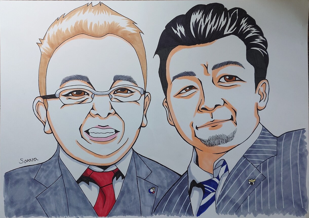手描きで似顔絵お描きします お祝いや記念に！水彩絵の具やコピックで温かみのある似顔絵⭐︎ イメージ3