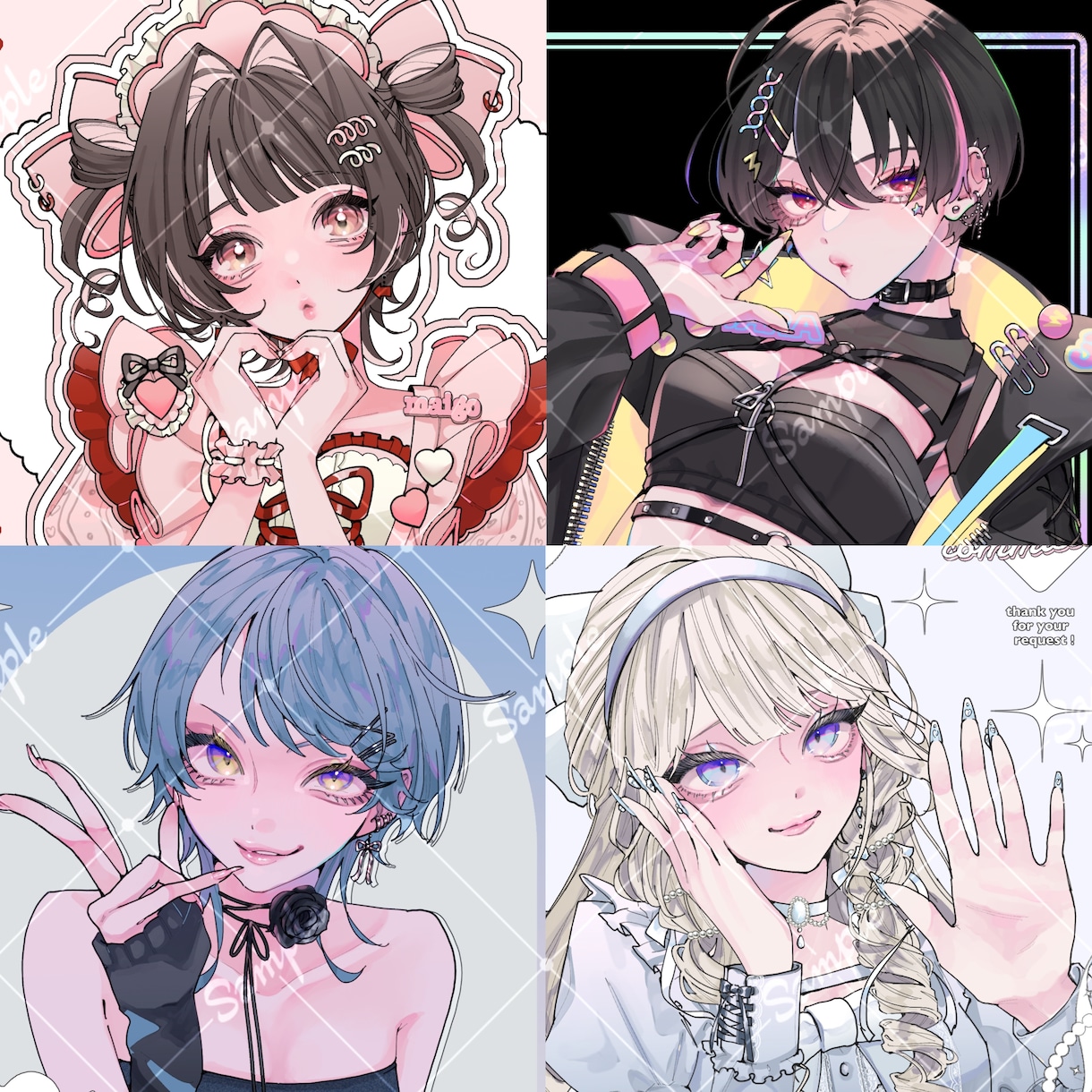 中世的୨ৎかわいい系のイラストを制作いたします 10〜20代までの男の子や女の子のイラストが得意です⭑.ᐟ イメージ4