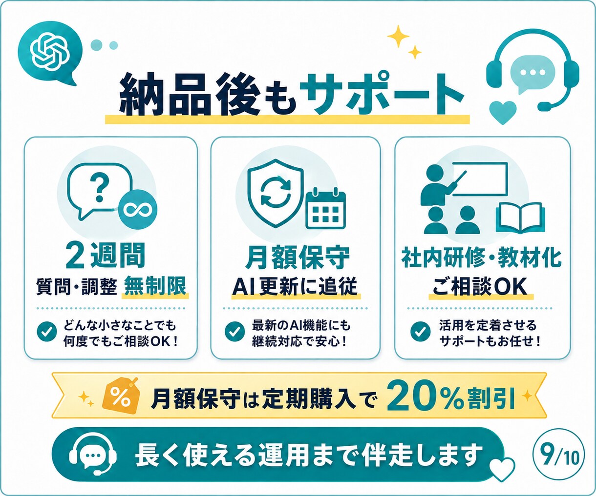 ChatGPT Workで業務効率化をします 毎日の面倒な作業、ChatGPTに任せる仕組みを作ります。 イメージ9