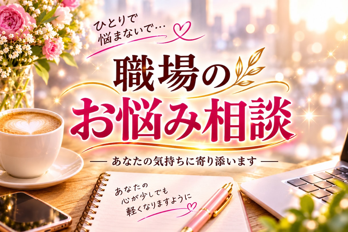 仕事の悩み全て受けとめ あなたのお気持ち整理します ◇ハラスメント経験者が職場の不満・人間関係など親身にききます イメージ1