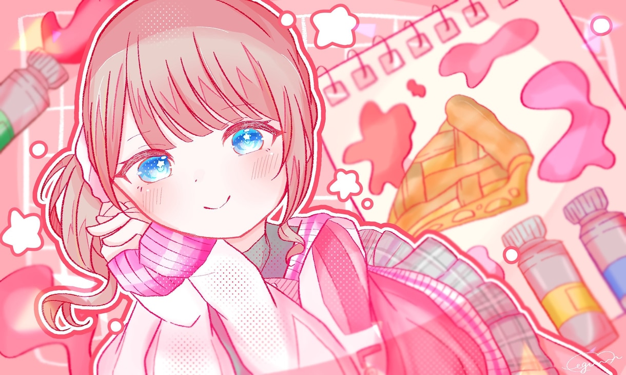 もちもちで可愛く暖かいイラストを描きます サムネイル、スチル、アイコンなどを必要とされる方へ！！ イメージ2