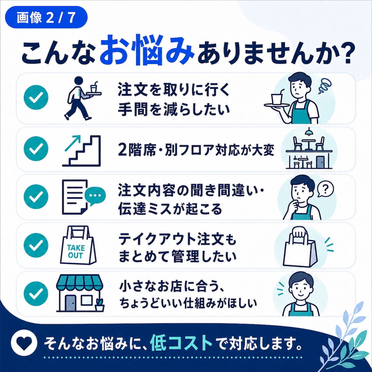飲食店向けQRモバイルオーダーを作成します 厨房パッド・スタッフスマホで注文を同時共有できます イメージ2