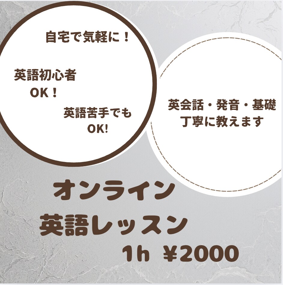 英語苦手な方へ英会話発音/基礎から丁寧に教えます 初心者歓迎 苦手克服 無理なく続けられる個別英語指導 イメージ1