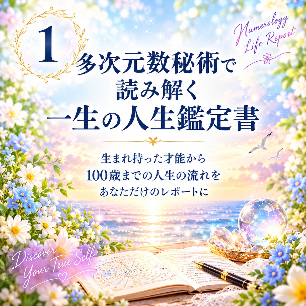 人生の仕様書★多次元数秘術鑑定レポート作成します 鑑定3千人／魂の使命・カルマ・才能・人生のバイオリズムを網羅 イメージ1