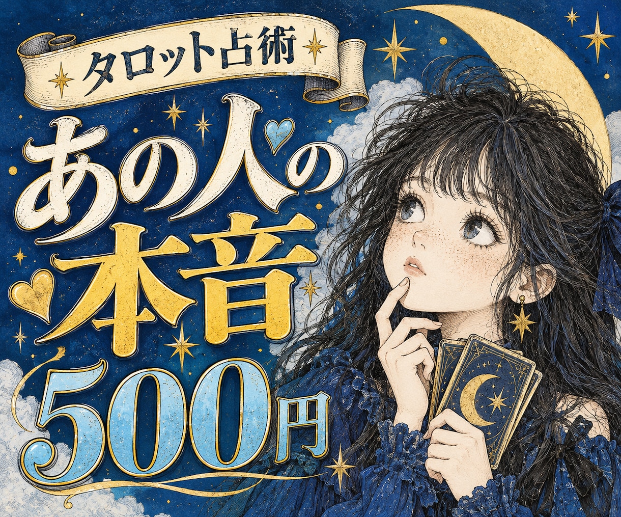 眠れない夜に｜今、知りたい！お相手の想いを届けます 【デビュー記念価格】お守りになるような「恋の鑑定書」をお届け イメージ1