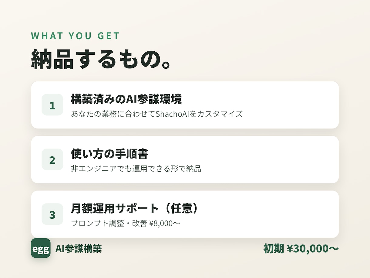 会社専用のAIアシスタント（AI参謀）を構築します Gmail・業務データを読ませて、社長の判断を毎日助ける イメージ2
