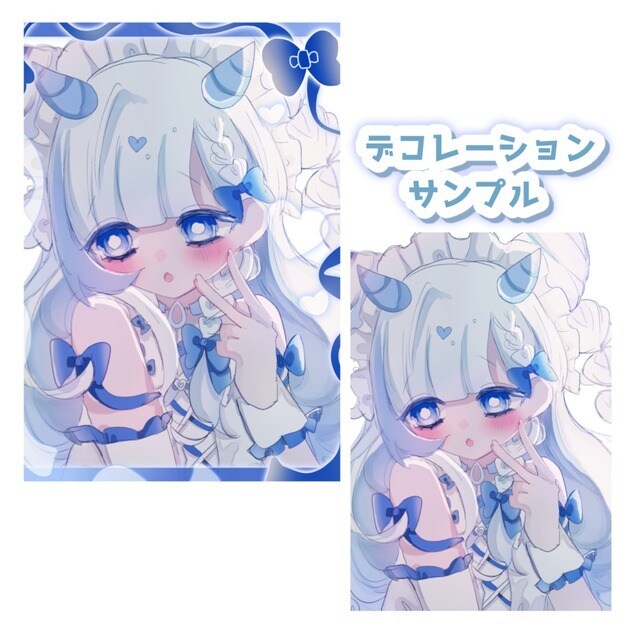 お顔の可愛いキラキライラスト描きます パッと目を引く目が特徴的なイラスト制作！ イメージ5
