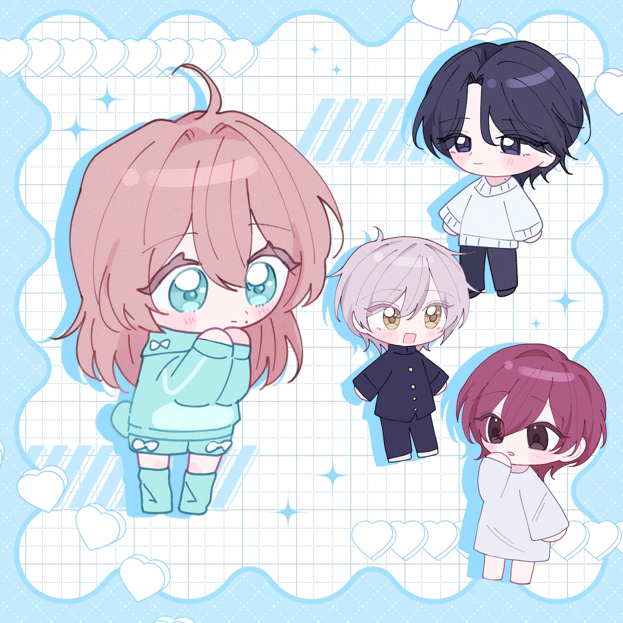 ミニキャライラスト制作します ちびキャライラスト、リテイク無制限でご対応させて頂きます！ イメージ1