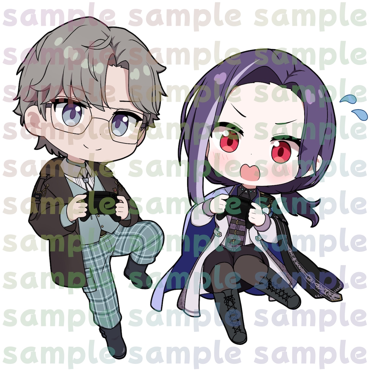 ミニキャラのイラスト描きます SNS、サムネ、グッズ用などかわいいミニキャラ描きます！① イメージ5