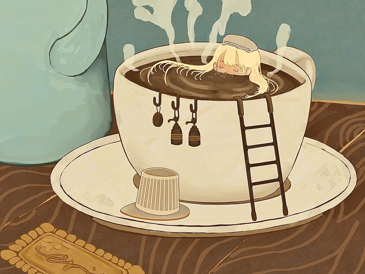 可愛いくて暖かいイラストを提供します 食べ物、飲み物などをモチーフにした女の子のイラストを描きます イメージ2