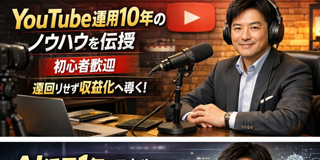 初心者向けアフィリエイト・YouTubeを教えます アフィリエイト歴15年・YouTube運用10年・AI歴1年 イメージ1