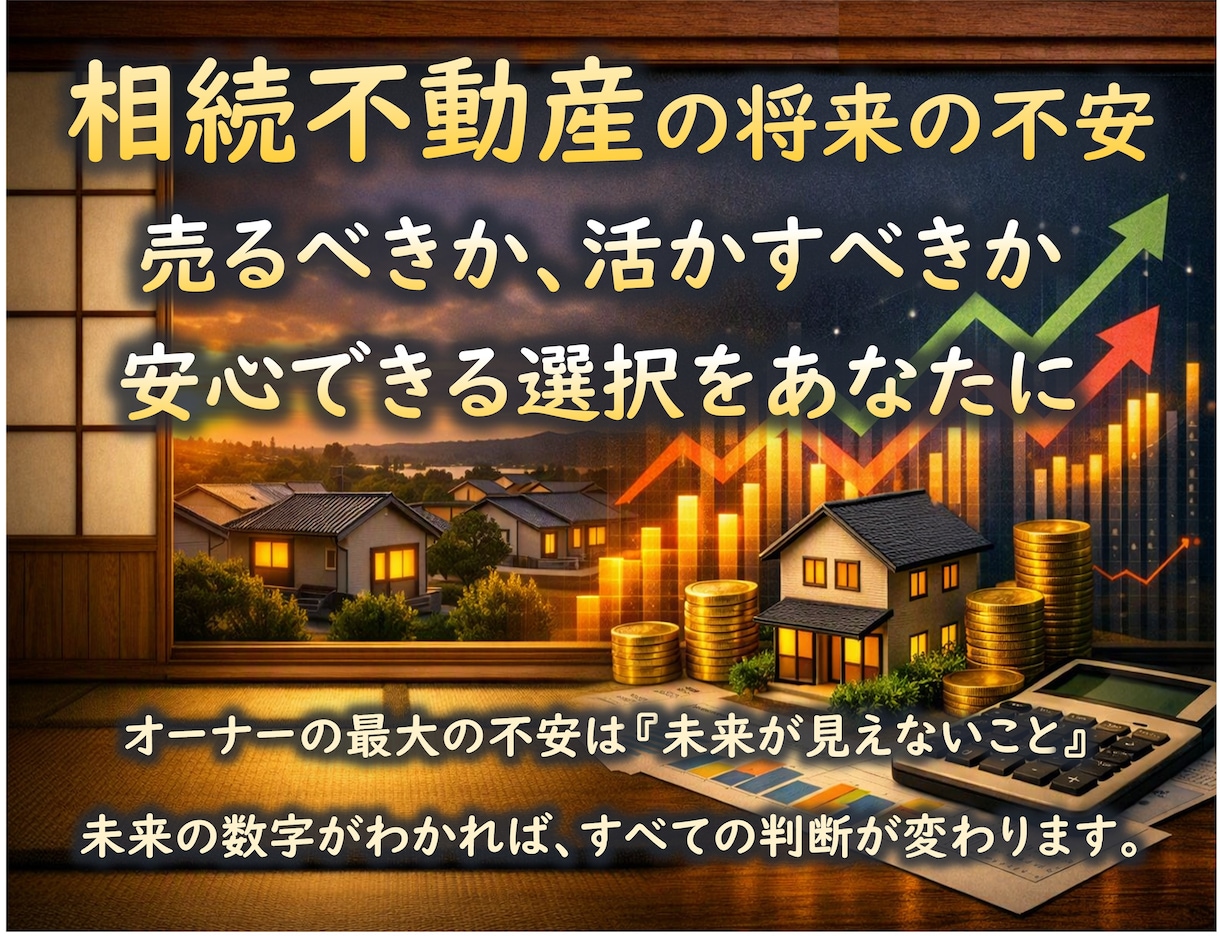 相続不動産の未来を “数字で可視化” します 未来の家賃・修繕・資産価値を精密シミュレーション！ イメージ1