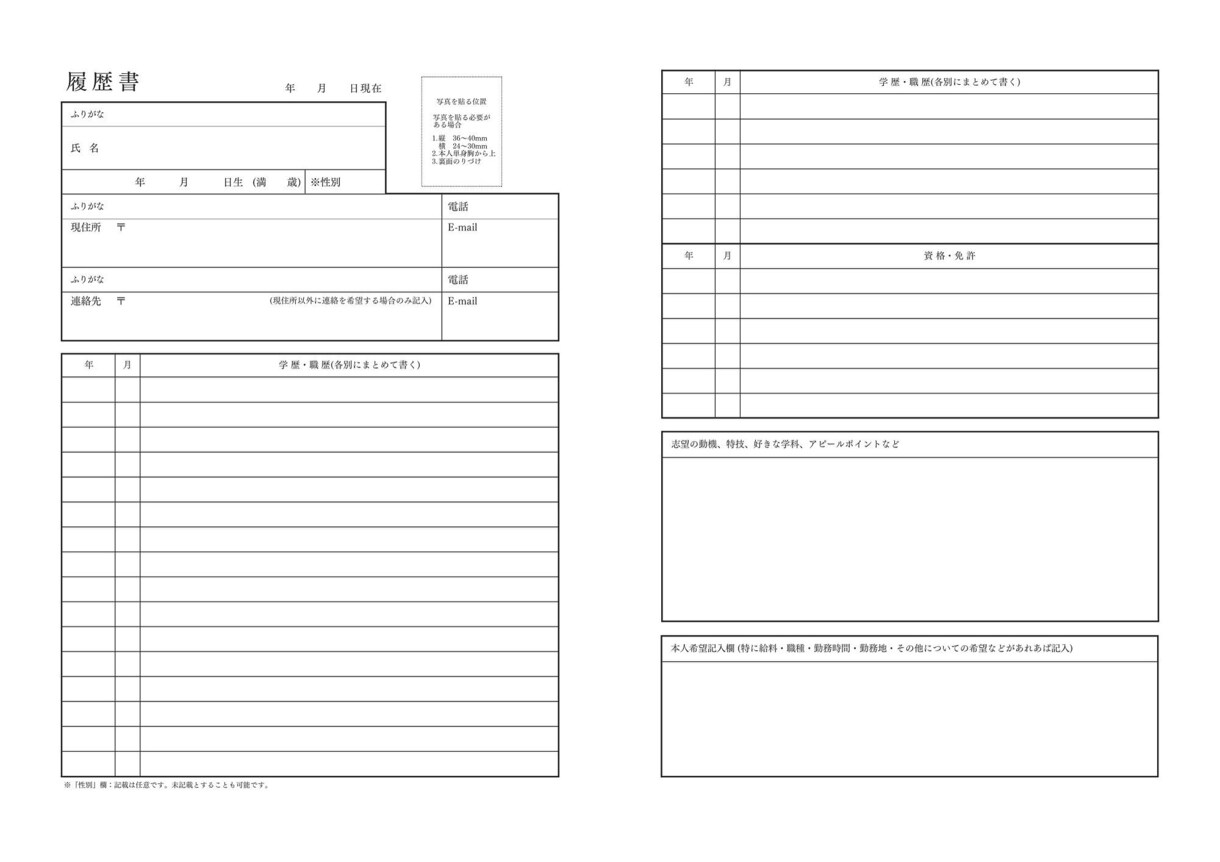 履歴書　職務経歴書PDF作成　代行いたします 安心！安い！面倒な履歴書、職務経歴書のPDF作成を代行！！ イメージ1