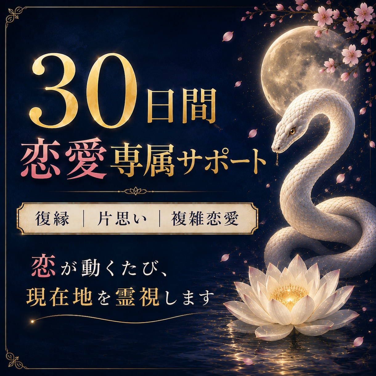 30日間｜恋愛・復縁を霊視し成就へ導きます 復縁・片思い・複雑恋愛｜恋の変化を共に視ます イメージ1