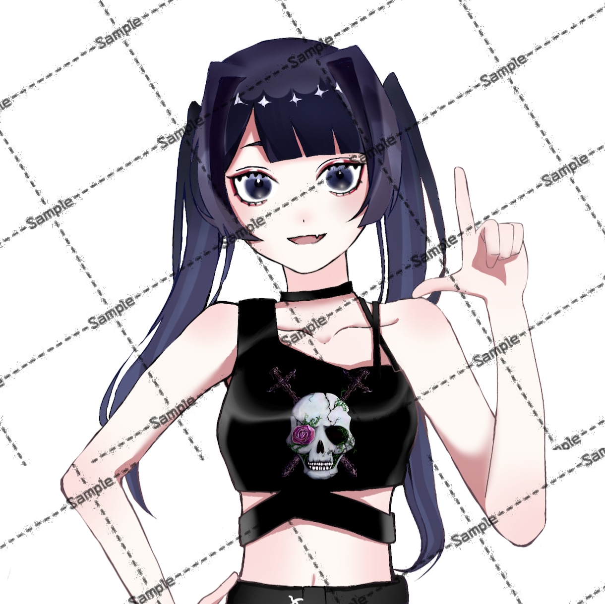 パンク系ツインテ女子、IRIAMで使用できます 透明感のある瞳やメイクにこだわりました。IRIAMで使用可 イメージ1