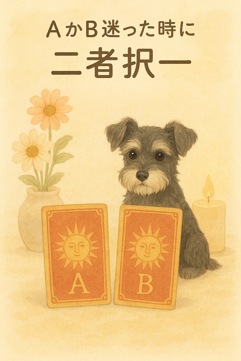 選べないあなたへ。カードが教えてくれています AかBか迷ったときに。あなたの選択にそっと光を イメージ1