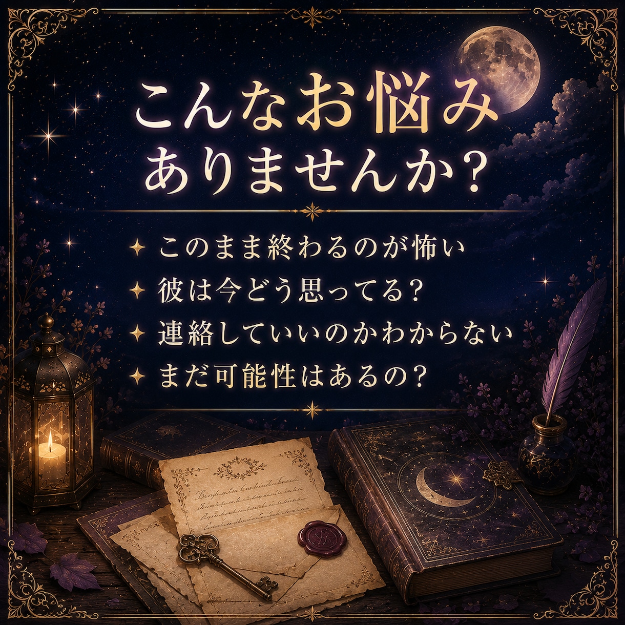 復縁占い｜彼への連絡時期と本音を占います 連絡すべきか迷う心に寄り添います イメージ2