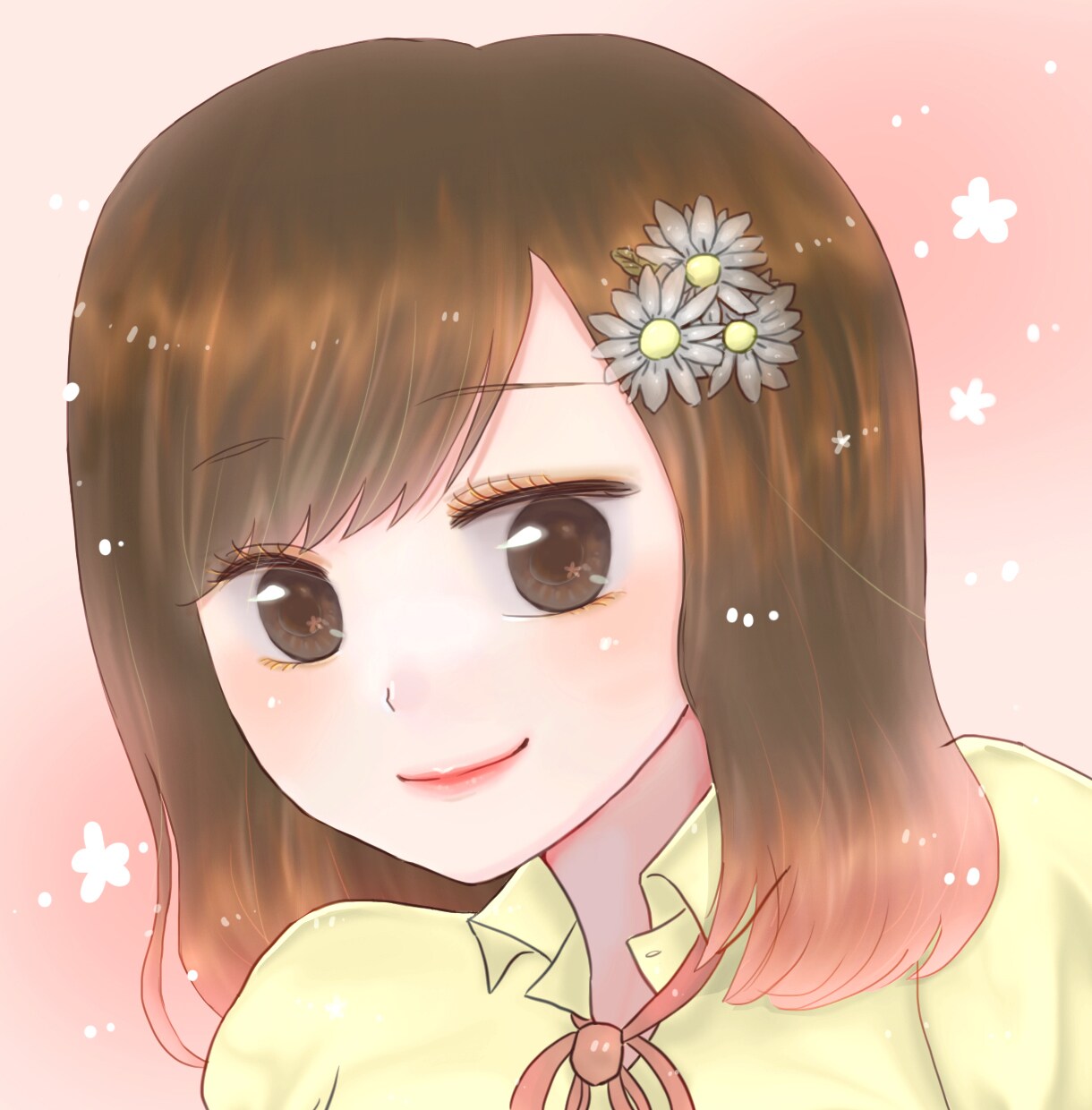 ほんわかタッチの少女漫画風イラスト描きます かわいい雰囲気のアイコンでSNSやブログを華やかに イメージ1