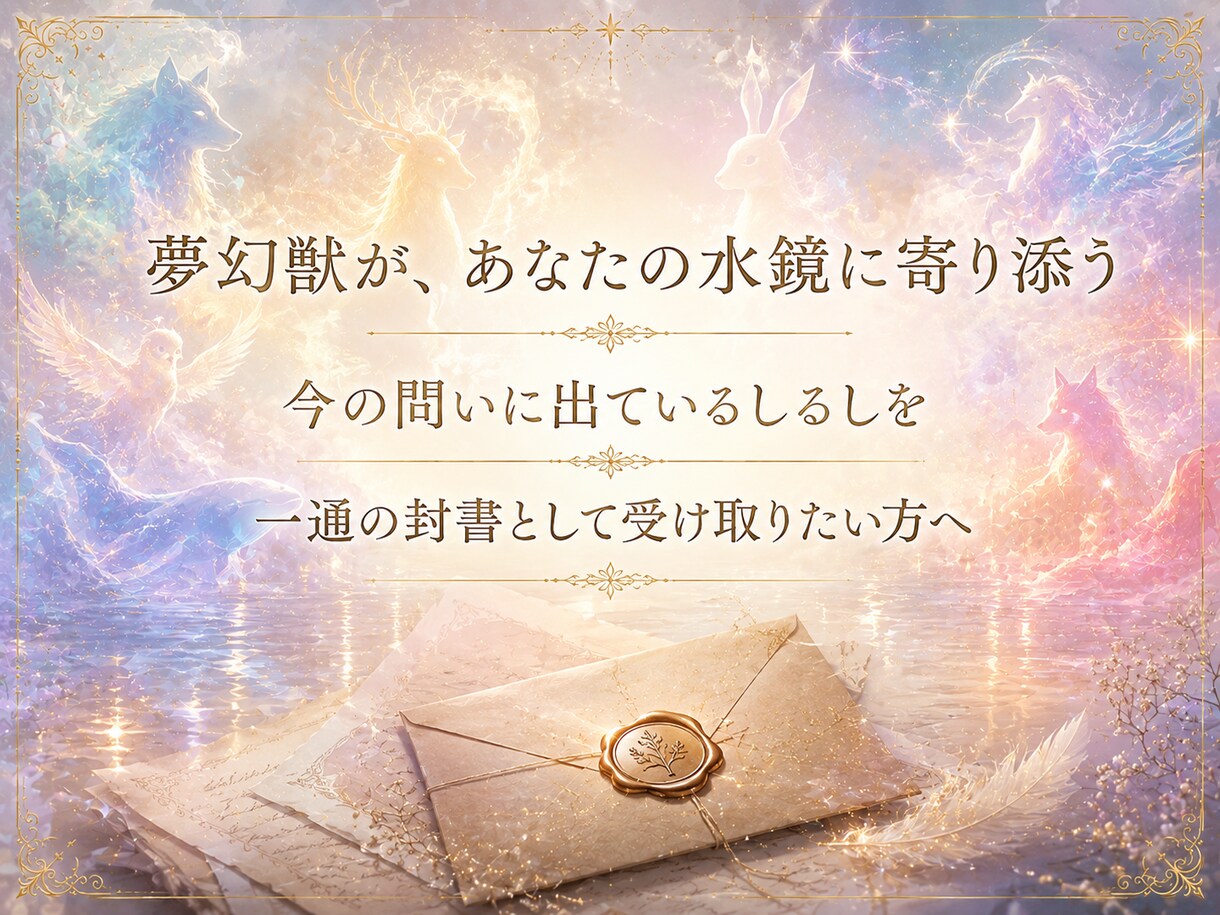 未来からの封書｜今の問いと進む方角を鑑定します 今の問いに映るしるしと、進む方角を一通にして届けます イメージ5