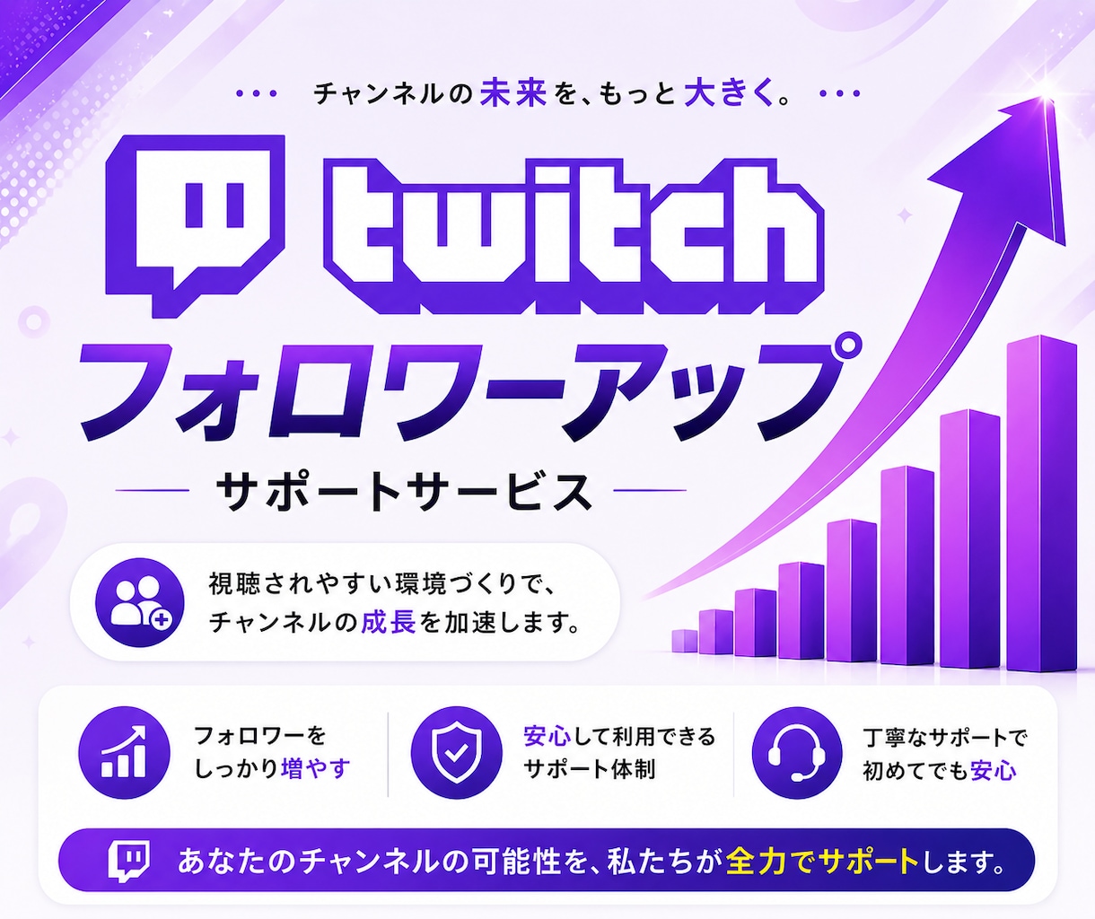 New⭐️Twichのフォロワー100人増やします ⭐️販売実績15,000件⭐️安心サポート⭐️安心保証付⭐️ イメージ2