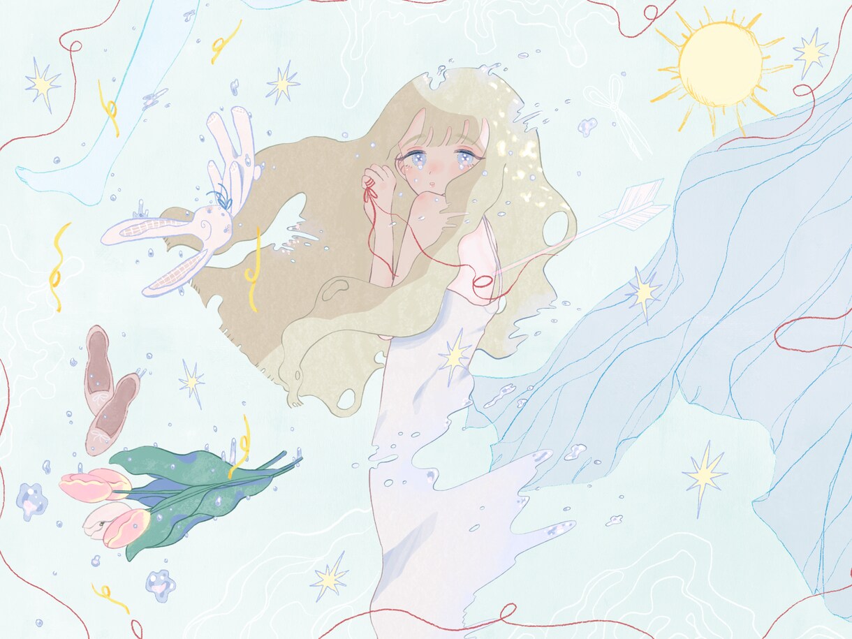 一枚絵描かせていただきます 物語のある、可愛い女の子を描きます。 イメージ2