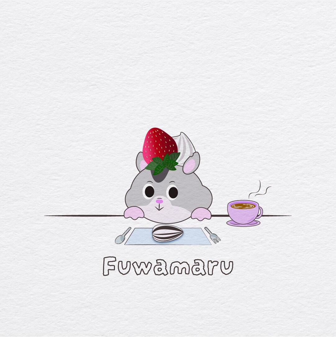 デザートタイムのペットちゃんのイラストを制作します ペットちゃんの頭にトッピングを乗せたデザートタイムのイラスト イメージ7