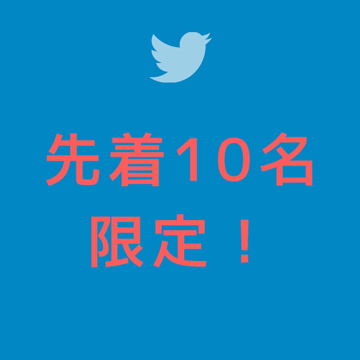 初回限定【先着１０名】Twitterで拡散します 総フォロワー数５０万に３ツイートを宣伝 イメージ1