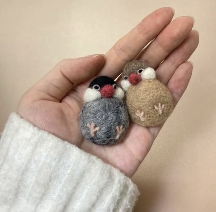 羊毛フェルトでうちの子文鳥をつくります うちのこ文鳥さんをお作りします イメージ2