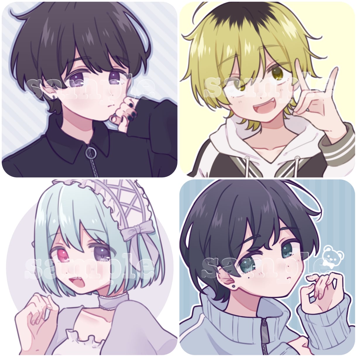 Twitter等SNSのアイコンお描きします 自分専用のかわいいオリジナルアイコン イメージ4