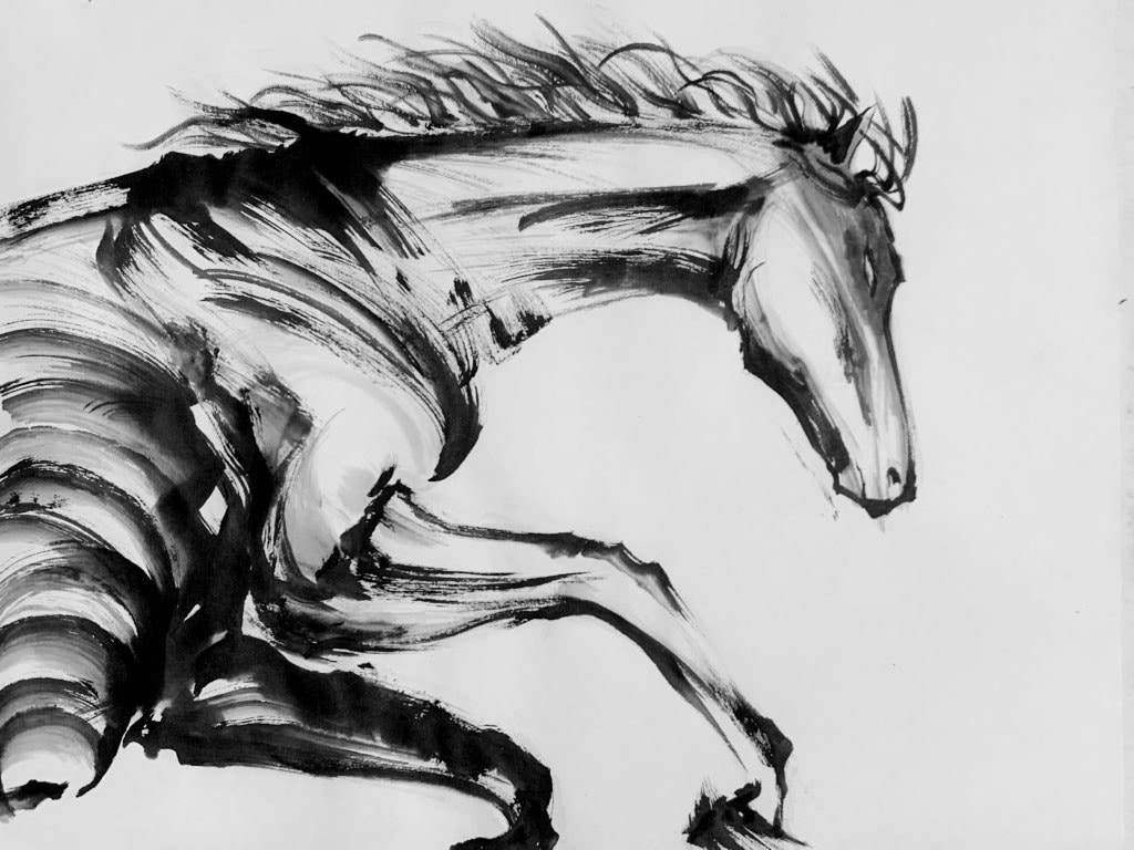 墨絵作品(原画)を制作致します 白と黒で表す墨絵を描きます。原画納品(&データ)はこちら イメージ3