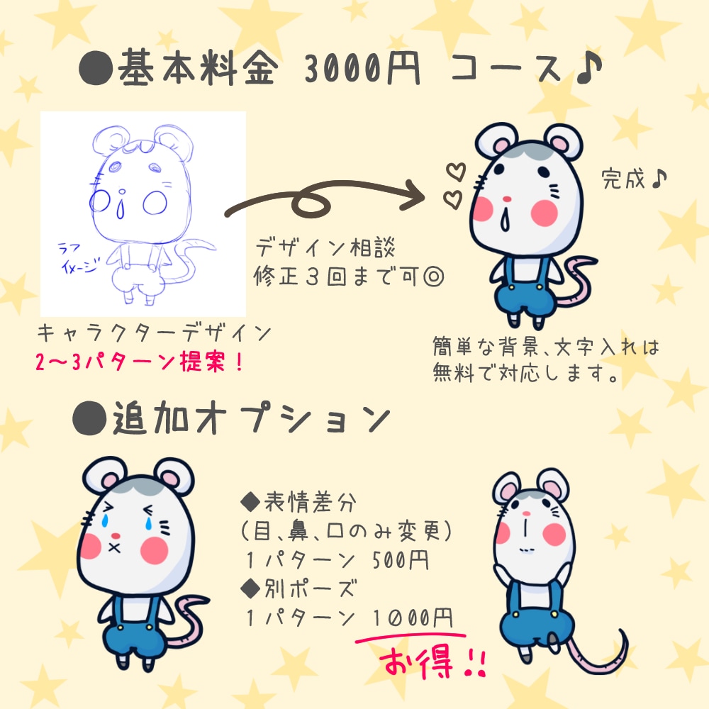 ゆるい！可愛い！個性的！オリキャラつくります デザイン、複数提案します(*^^*) イメージ2