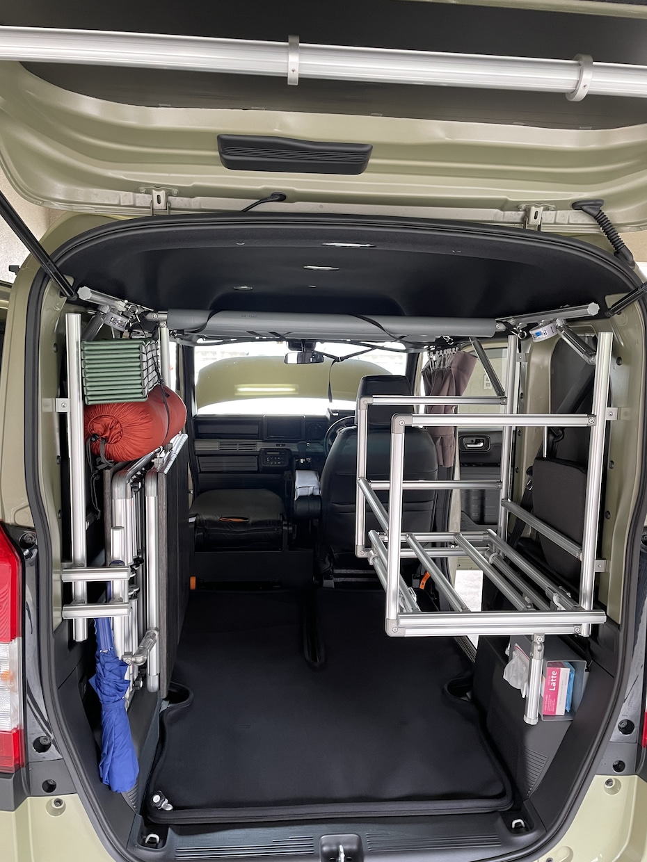ホンダN-VANのベッドキット製作いたします 折り畳み可能！車中泊やアウトドアに便利な設備！ イメージ8