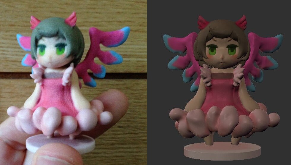 お試し　あなたのキャラクターを３D化します ３D出力が利用できる形式のデータを作ります。※デフォルメのみ イメージ1