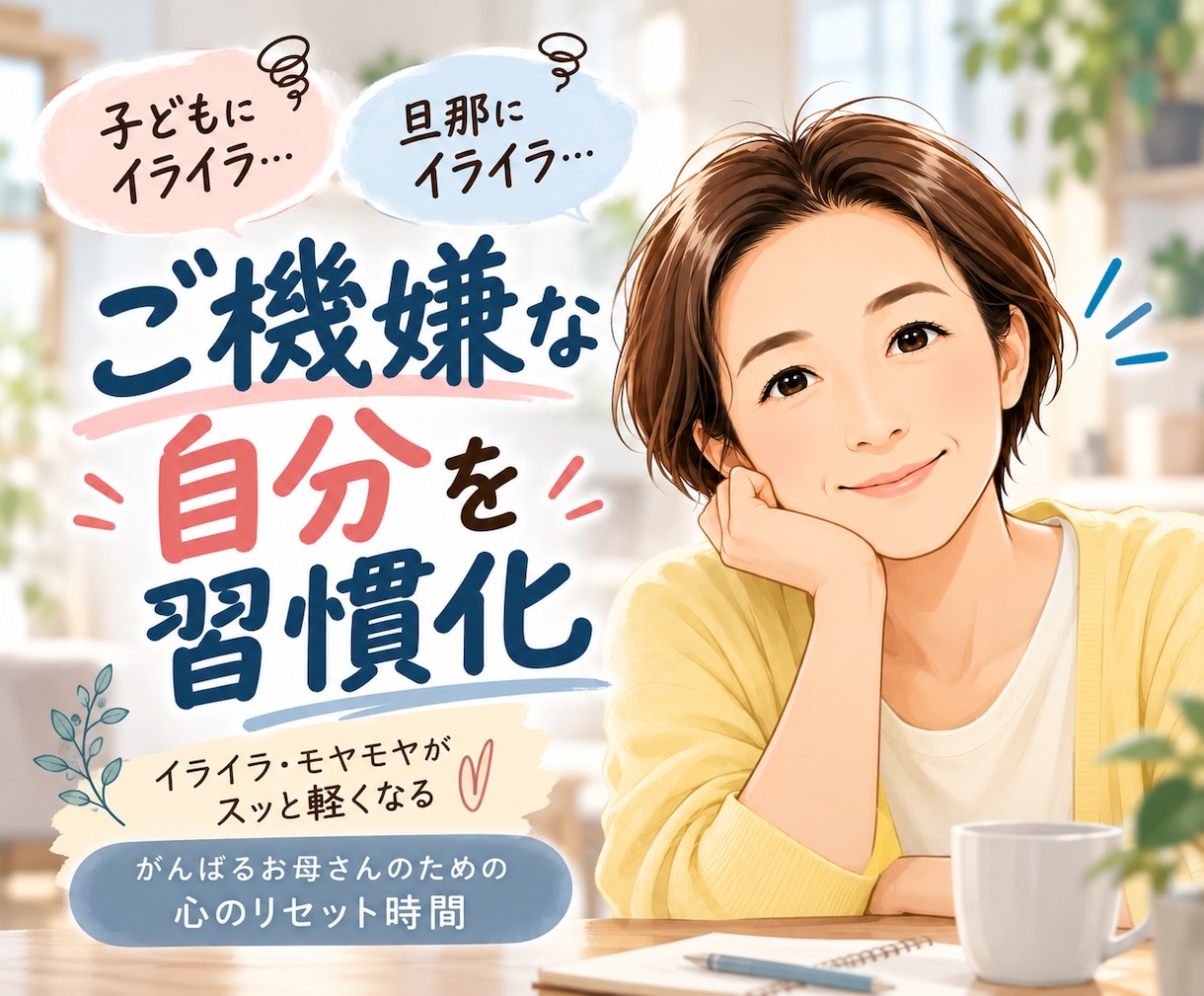 セルフメンタルケアでご機嫌な自分を習慣化します おかんが元気な家はうまく回る！イライラをやめて笑顔の毎日へ イメージ1