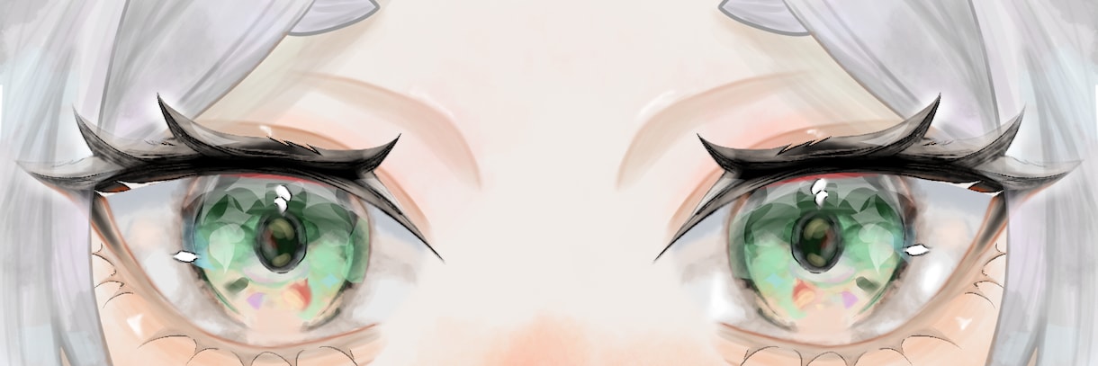 目のアップのヘッダーを制作します 素敵な目のヘッダーを描かせていただきます！ イメージ4