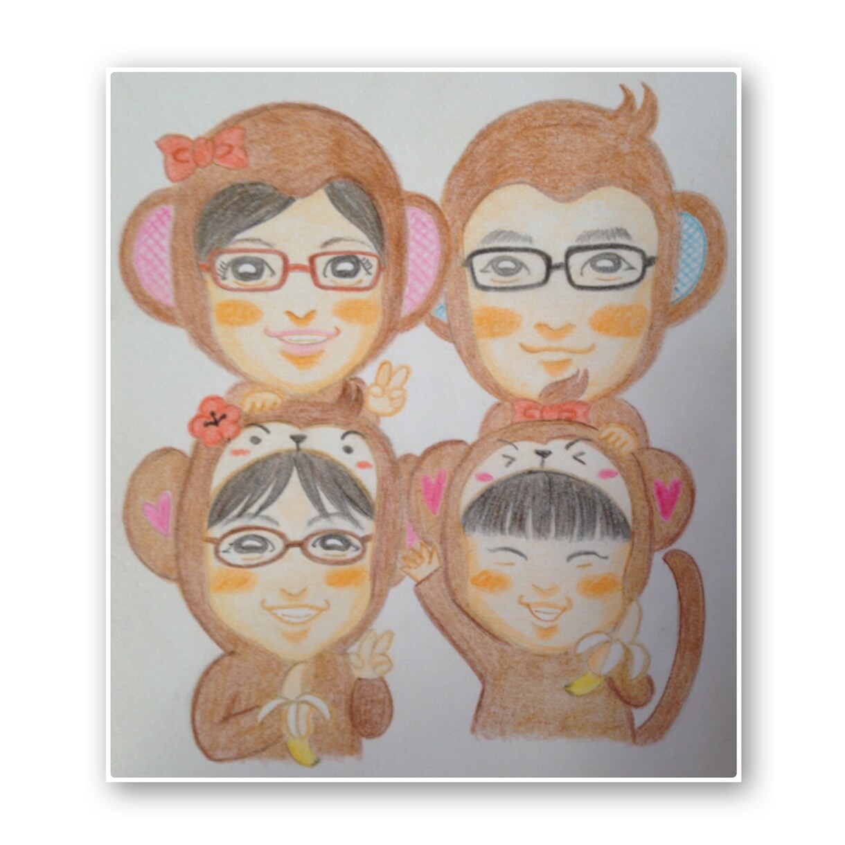 1名1500円〜年賀状用似顔絵お描きします 今年は手描き似顔絵付きの年賀状を作ってみてはいかがですか？ イメージ7